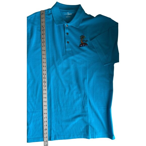 2010 Grand Slam XL Polo Shirt 100% Cotton Teal Blue Embroidered Design - Picture 6 of 7